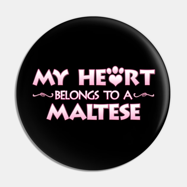 Valentine's Day Gift For Maltese Dog Lovers & Owners Pin by Just Another Shirt