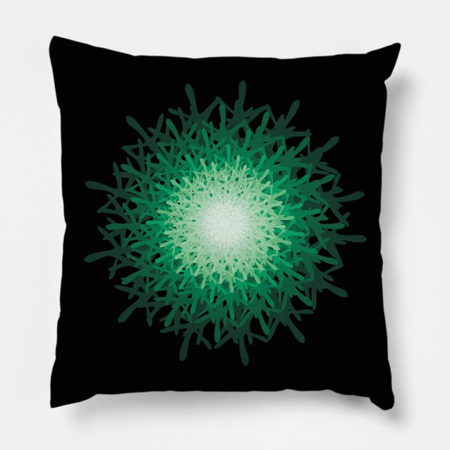 Green riddle Pillow by ewdondoxja