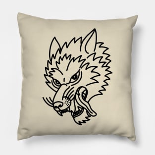 Wolf Tattoo Pillow