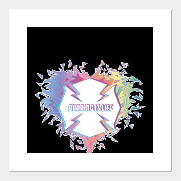 Get Wallpaper Heart Of Fire Promare Posters And Art Prints Teepublic Desktop Wallpaper Free
