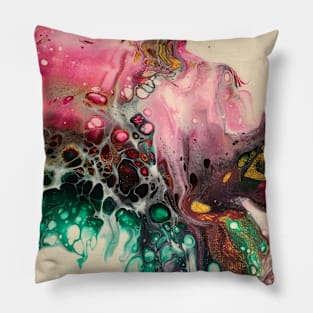 Magenta Emerald Flow Pillow