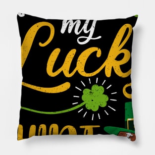 Football This is My Lucky Shirt St Patrick's Day Pillow