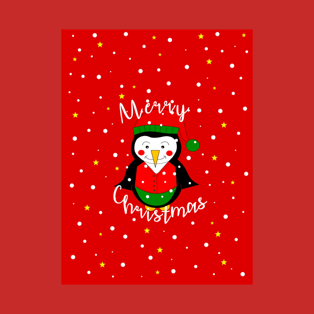 MERRY Christmas Penguin by SartorisArt1