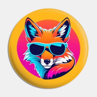 Cool Neon Fox (Small Version) Pin