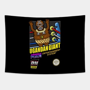 Wrassleman 8-Bit Retro Gaming Pro Wrestling: Ugandan Giant Tapestry