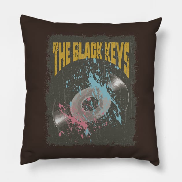 The Black Keys Vintage Vynil Pillow by K.P.L.D.S.G.N