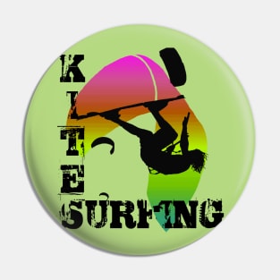 Kite Surfing WIth Freestyle Kitesurfer And Kite 6 Pin