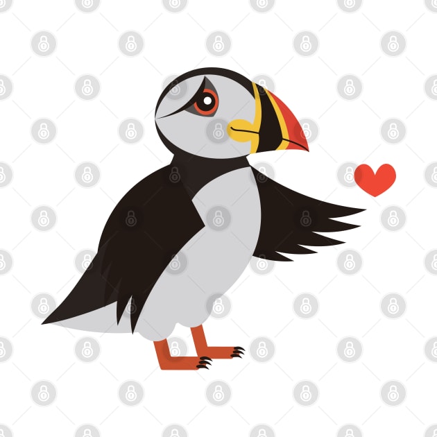 Puffin Seabird Iceland Love Waterfowl by CoolFactorMerch