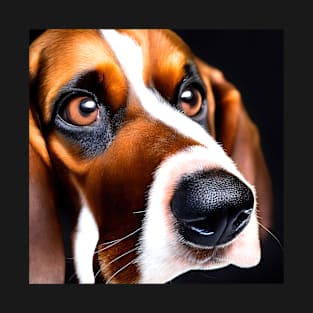 Basset Hound dog portrait T-Shirt