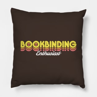 Retro Bookbinding Enthusiast Pillow