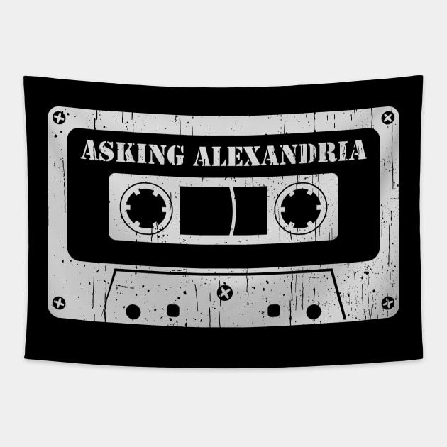 Asking Alexandria - Vintage Cassette White Tapestry by FeelgoodShirt