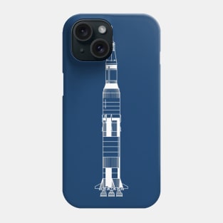 Saturn V Rocket (for dark things) Phone Case