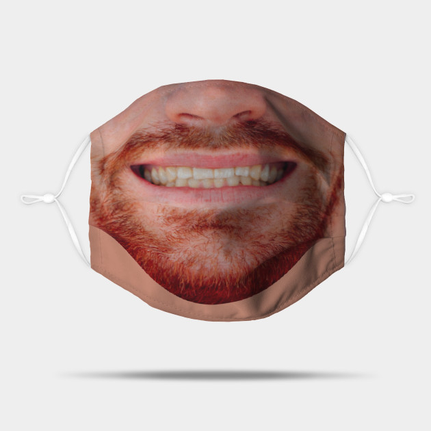 Funny Textile Smiling Face White Brearded Man Red Hair - Funny Face Masks - Mask | TeePublic Funny Textile Smiling Face White Brearded Man Red Hair - Funny Face Masks - Mask | TeePublic