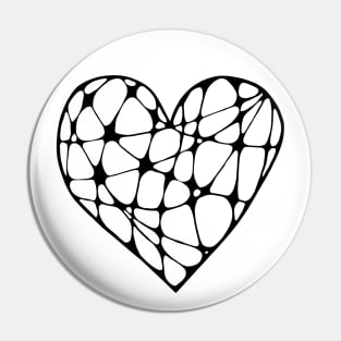 Spiderweb heart Pin