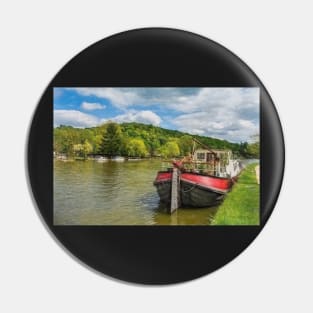 Vintage Boat On The Thames Pin