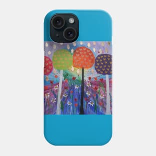 Lollipop Trees in a Rainbow Sky Phone Case