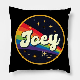 Joey // Rainbow In Space Vintage Style Pillow