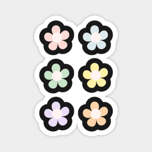 Bib flower softest pastel 2 Magnet