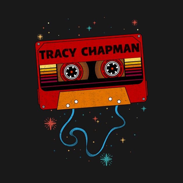 Tracy Chapman / Retro Vintage Cassette Tape / Music Fanart by EliseOB