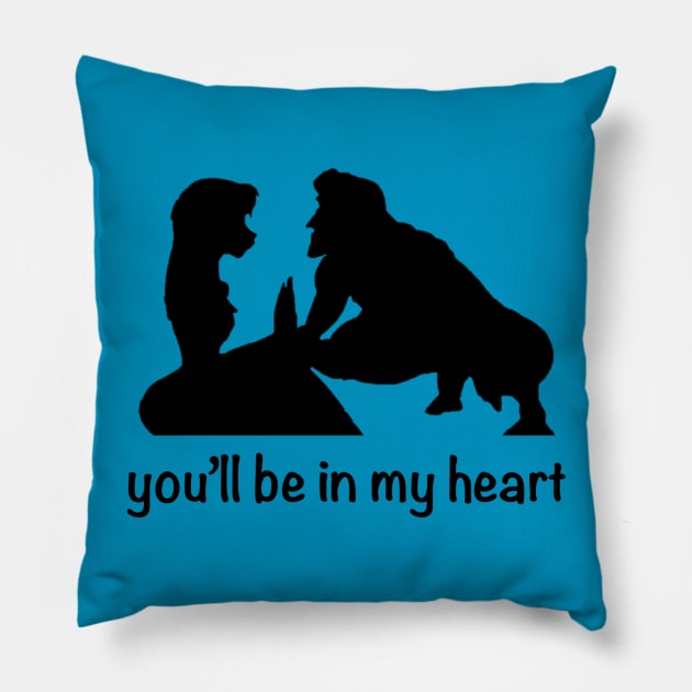 Tarzan and Jane Pillow by duchessofdisneyland