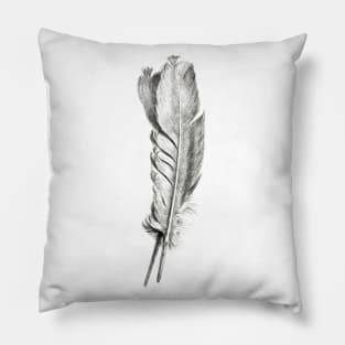 Black White Feather Pillow