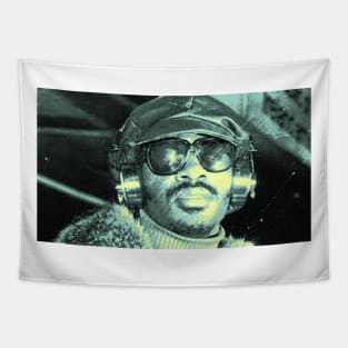 Younger Stevie Wonder Mint Tapestry