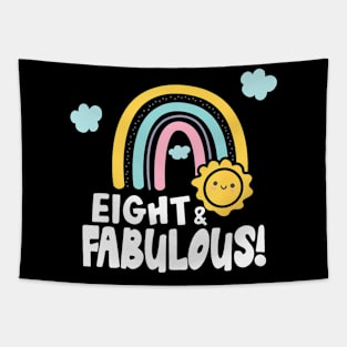 Rainbows Sunshine Eight Year Old 8Th Birthday Party Tapestry