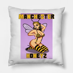 Manchester honeyz, Manchester bee, Manchester girl Pillow