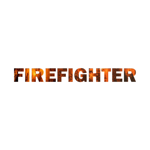 Firefighter Text in Fire by NorseTech