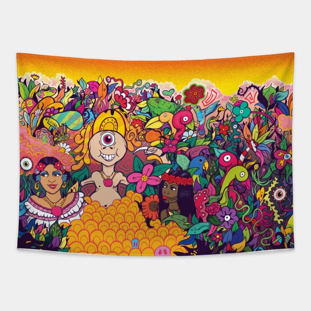 Panama Creature Tapestry by LewyLewy