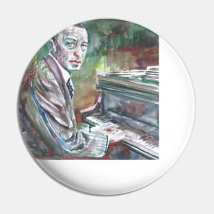 SERGEI RACHMANINOFF watercolor portrait .2 Pin