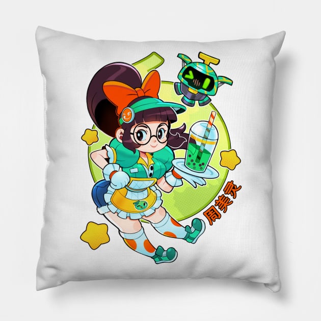 Honeydew Mei (Overwatch Fanart) Pillow by REDZtheARTIST