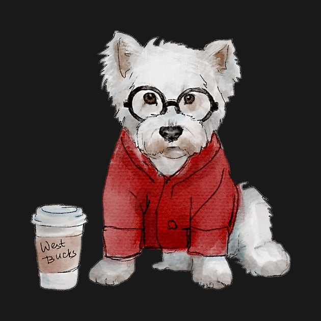 Hipster  Westie by ArtInPi