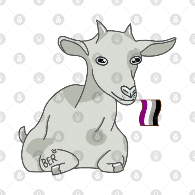 Alfie The Asexual Pride Goat by SentABearToSpace 