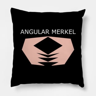 "Angular Merkel" Pun Pillow