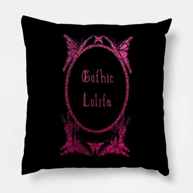 Gothic Lolita Romantic Butterfly Pillow by bestcoolshirts