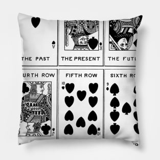 Playing Card Vintage Patent Hand Drawing Pillow