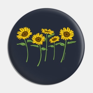 Simple Sunflowers Minimalist design Pin