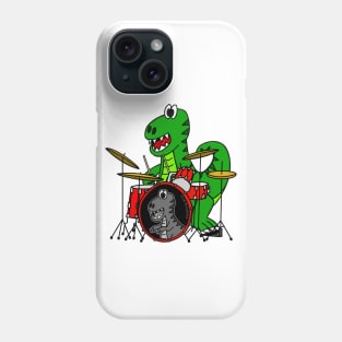 Dinosaur Drummer T-Rex Playing Drums Musician Phone Case