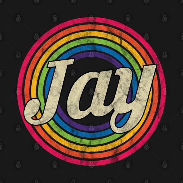 Jay - Retro Rainbow Faded-Style by MaydenArt