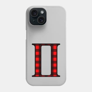 Gemini Zodiac Horoscope Symbol in Black and Red Buffalo Plaid Phone Case