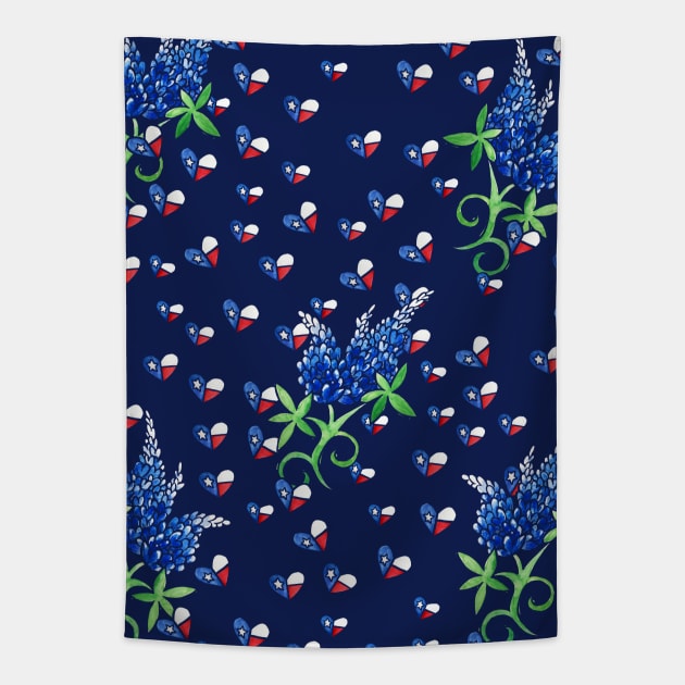 Texas Bluebonnets Texan Lone star state Tapestry by bubbsnugg