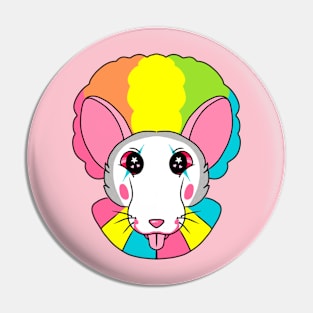 Clown Rat (Pastel Rainbow) Pin