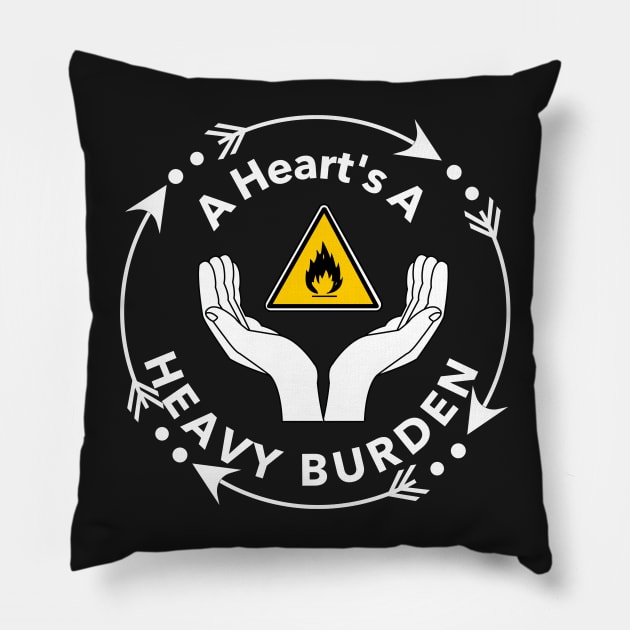 A heart's a heavy burden, howls moving castle Pillow by NASSAREBOB200