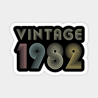 37th Birthday Gift Idea Vintage 1982 Distressed Magnet