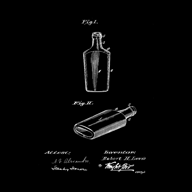 Bottle Vintage Patent Drawing by TheYoungDesigns