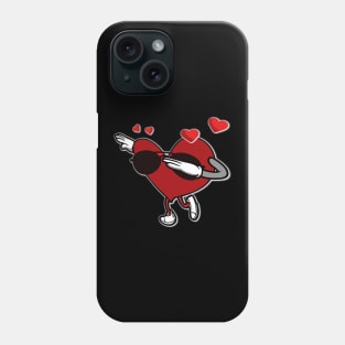 Funny Valentine's Day Dabbing Heart Dancing Phone Case