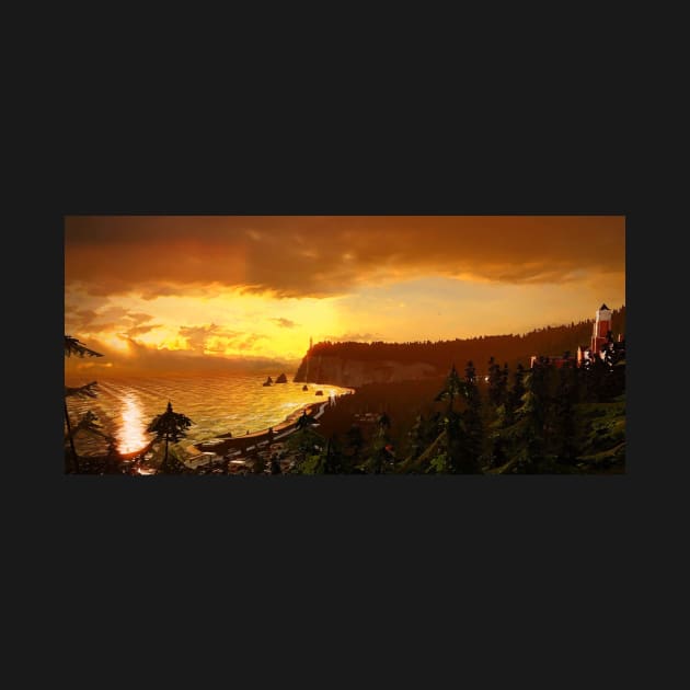 Life is Strange Arcadia Bay Sunset Landscape by senaeksi