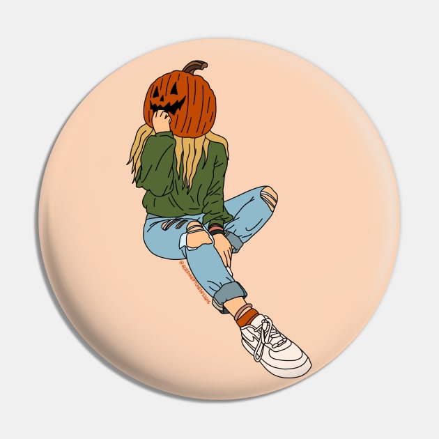 Pumpkin Pie Pin by Queen Neptune Designs