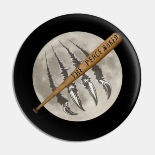 Silver Bullet Werewolf The Peace Maker Bat Halloween Pin